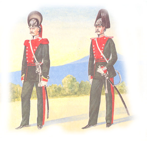 Унтер-офицер лейб-гвардии Конно-гренадерского полка и рядовой лейб-гвардии Драгунского полка в парадной форме