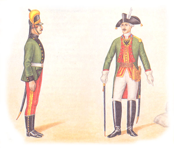 Рядовой артиллерист и полковник пехотного полка