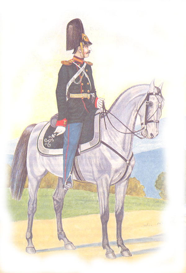 Обер-офицер лейб-Драгунского Его Величества полка в парадной форме