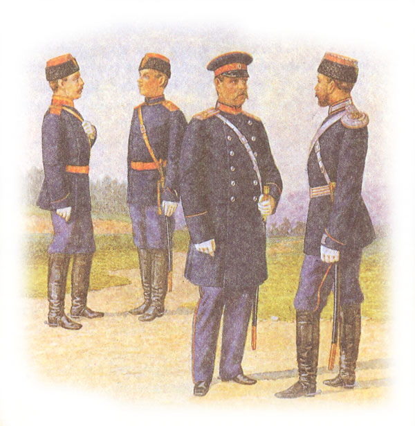 Проект формы одежды драгунских полков (возвращен с поправкой императора об изменении цвета приборного сукна)