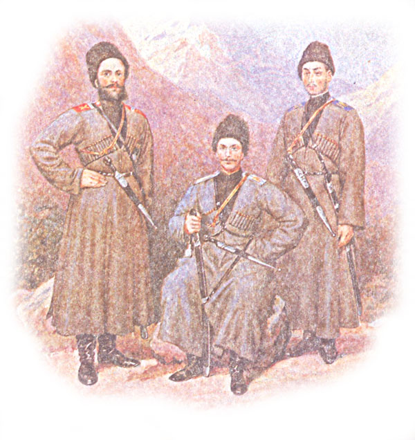 Обыкновенная форма одежды Кавказского казачьего войска