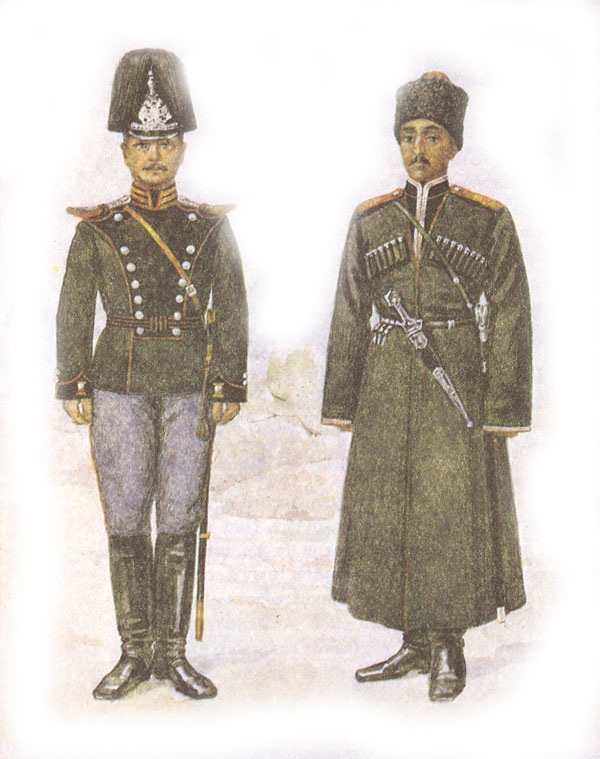 Форма одежды конно-саперных команд гвардейских кавалерийских и кавказских казачьих дивизий